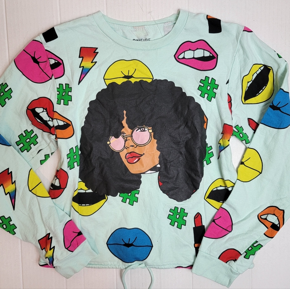 Pop Emoji Loud Print Sweatshirt
